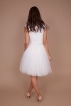 Пышная юбка из фатина мини (60 цветов)  Белая - фото 