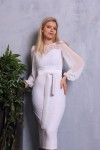 Платье футляр (Белый)  - фото 