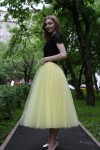 Пышная юбка-солнце из фатина (60 цветов)   Лимонный - фото 