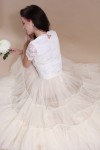 Пышная ярусная юбка из фатина (60 цветов) Айвори - фото 