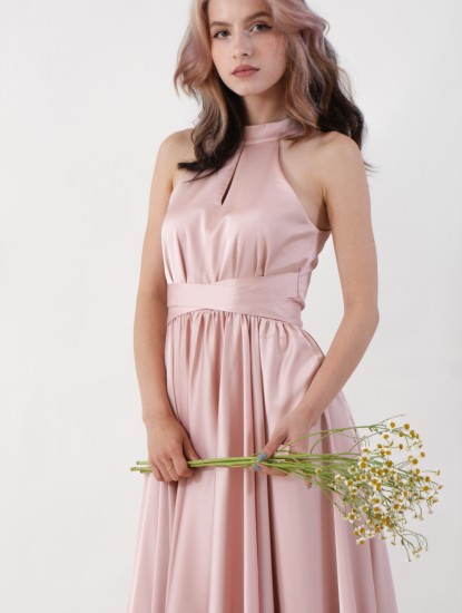 Изысканное платье с американской проймой (Нежный розовый) 
