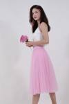 Пышная юбка из фатина (60 цветов)  розовая - фото 