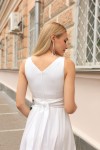 Белое платье миди трансформер (подходит для беременных) - фото 