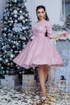 Мерцающее платье-миди (Жемчужно-розовый) - фото 