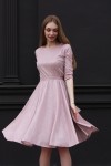 Мерцающее платье-миди (Жемчужно-розовый) - фото 