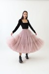Пышная ярусная юбка из фатина (60 цветов) Тауп - фото 