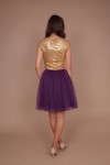 Пышная юбка из фатина мини (60 цветов)  Сливовая - фото 